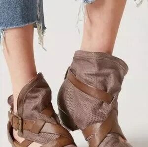 Miz Mooz Light Grey Cassidy Bootie-Sandal Hybrid